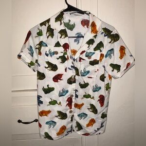 Modcloth X Dangerfield Frog Print Shirt